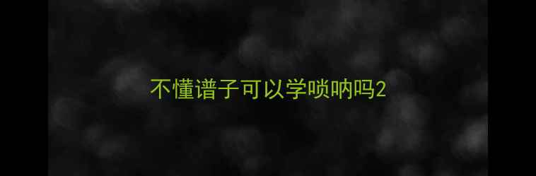 图片 不懂谱子可以学唢呐吗2